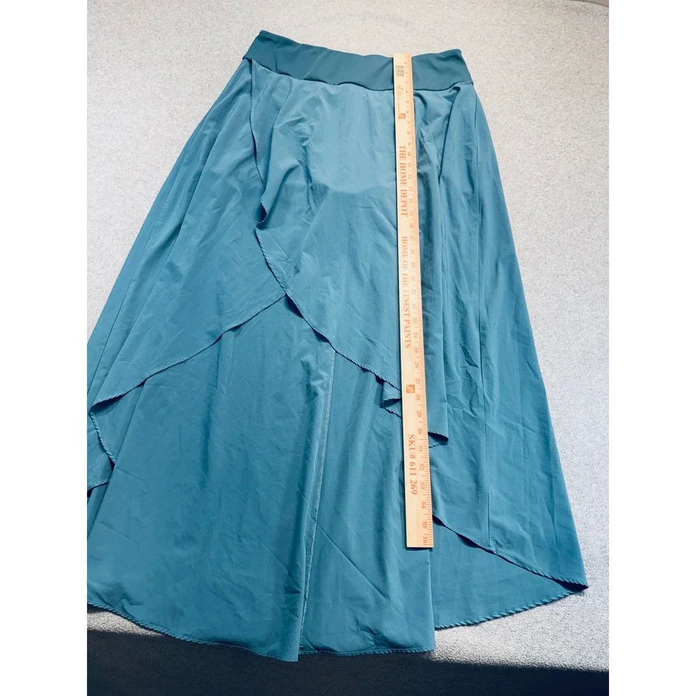 High Low Maxi Skort Womens M Blue Asymmetrical Layered Flowy Skirt Casual Light